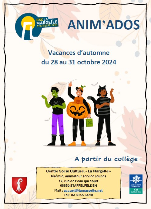 Anim'Ados - inscriptions aux vacances d'automne 2024