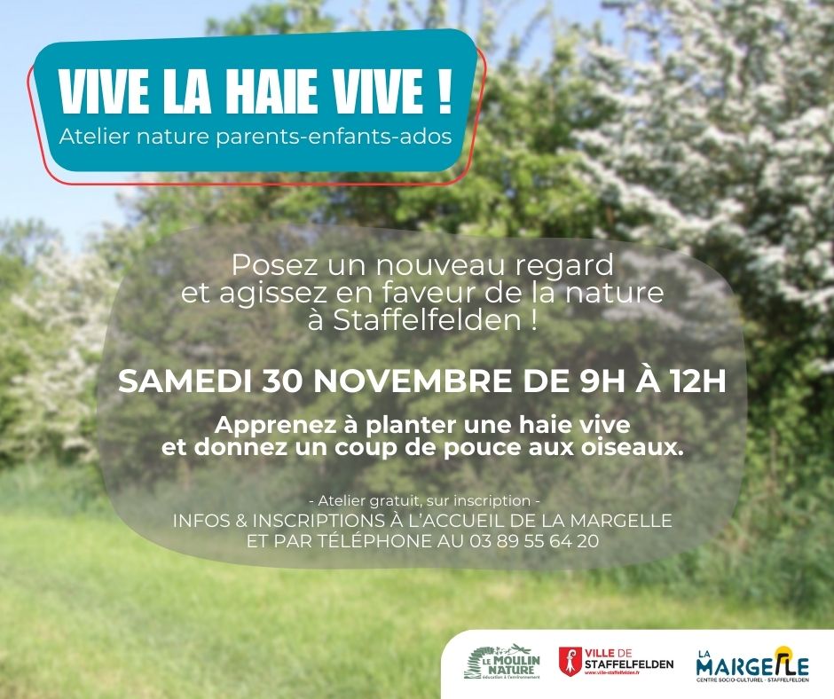 Vive la haie vive ! [Atelier nature parents/enfants/ados]